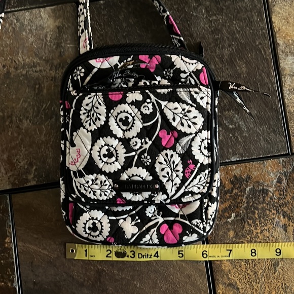 Vera Bradley Disney Black & Pink Mickey Mouse Floral Crossbody - Picture 8 of 9